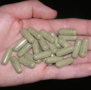 Kratom Capsules, image provided by the DEA